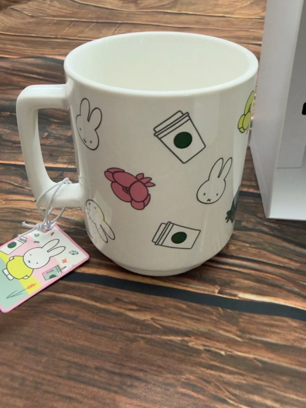 New Starbucks x Miffy 14oz Ceramic Coffee Tea Mug with Lid Limited Edition